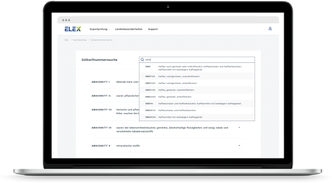 ELEX - die elektronische Exportkontrolle