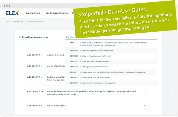 ELEX - die elektronische Exportkontrolle